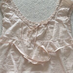 Brandy Melville Cream Lace-Trimmed Chemise